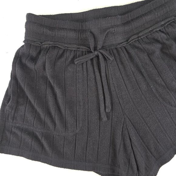 BP Cozy Wide Rib Drawstring Shorts Size XS Black - Picture 15 of 16